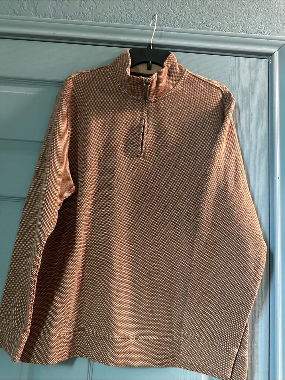Club Room Men's Quarter-Zip Sweater in Dusty Rose